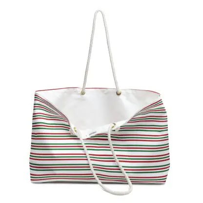 Christmas Stripes Weekender Bag - Image 3