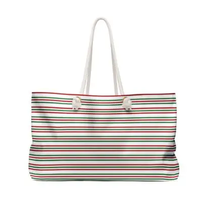 Christmas Stripes Weekender Bag - Image 5