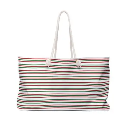 Christmas Stripes Weekender Bag - Image 2